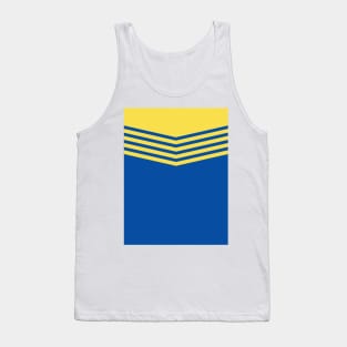 Leeds Retro 1979 Blue White Yellow Chevrons Tank Top